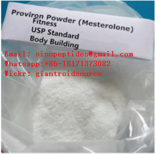 White Solid Testosterone anabolic steroid Powder Mestanolone C20h32O2