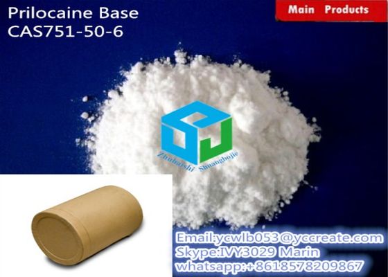 White Crystalline Powder 99% High Purity Local Anesthetic Prilocaine Base CAS:751-50-6